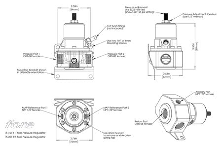 FORE F2i Regulator (Direct Setup For Our O.D.D. Bracket)