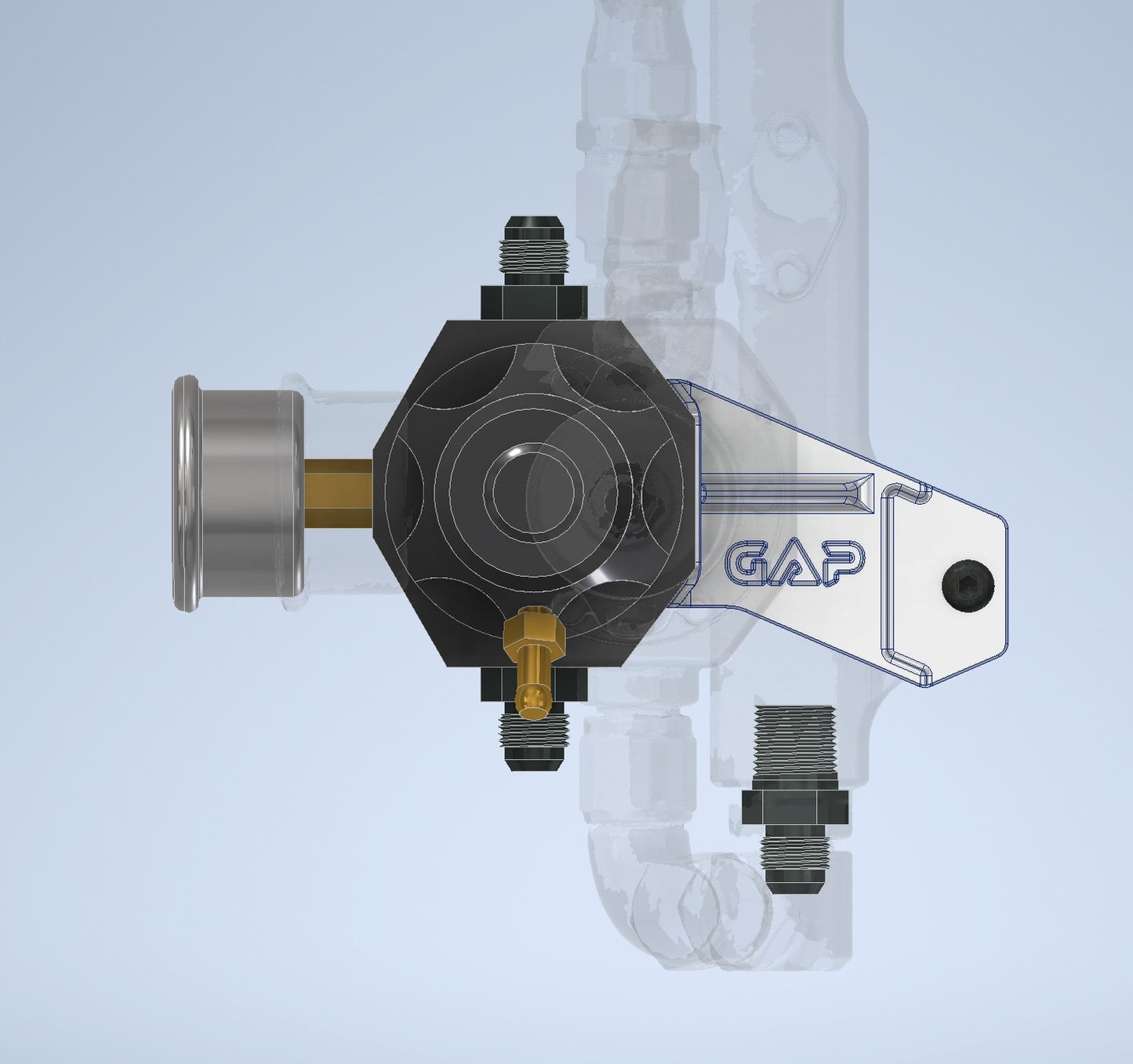 GT500 FORE Regulator Mount & Line Holders